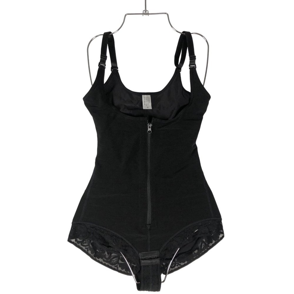 FeelinGirl Women's Size Medium Black Tummy Control Shapewear Full Zip Bodysuit